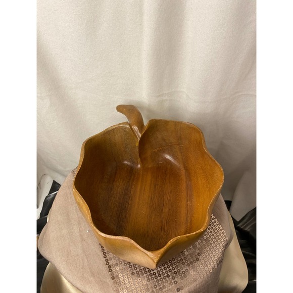 Vintage Set of Two (2) Hawaiian Large Monkeypod Wood Serving Snack Bowls - Picture 8 of 15